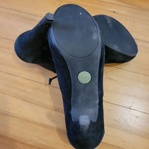 ME TOO Suede Ankle Platform Booties Size 10 - Picture 8 of 8